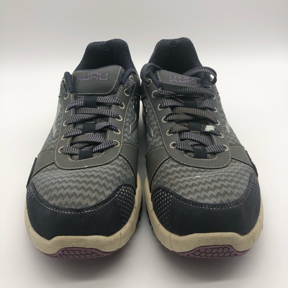 Kuru Shoes Women's 11.5 Wide Gray Quantum Mesh Athletic Running Sneakers - Picture 2 of 8